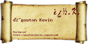 Ágoston Kevin névjegykártya