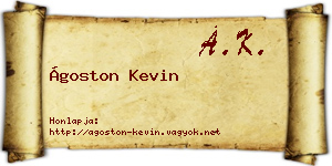 Ágoston Kevin névjegykártya